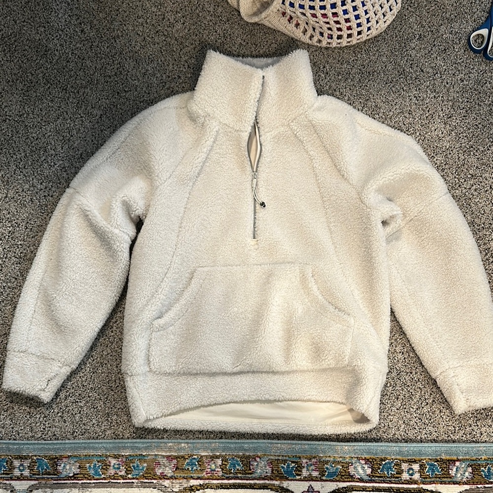 lululemon Cream quarter zip Jacket